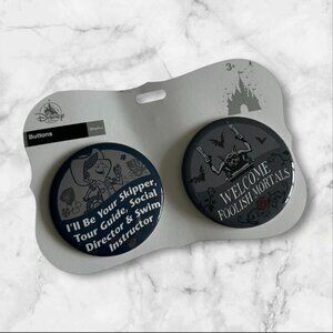 DISNEY Parks Haunted Mansion Large Two Piece Button Set NEW